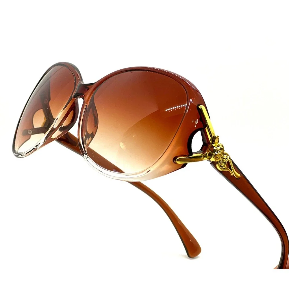 Women's‎ Oversized Fashion Sunglasses Gradient Brown Lenses Outfit Lentes Gafas